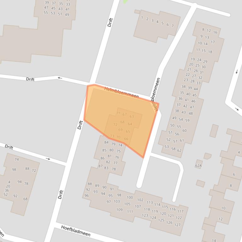 Kaart van postcodegebied 3844VE.