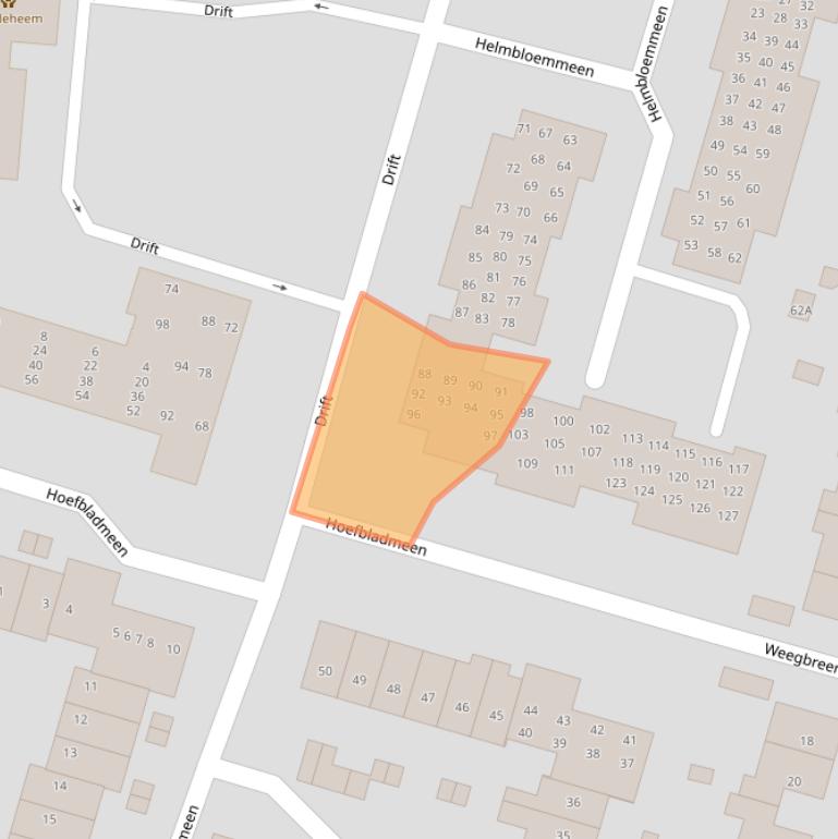 Kaart van postcodegebied 3844VH.