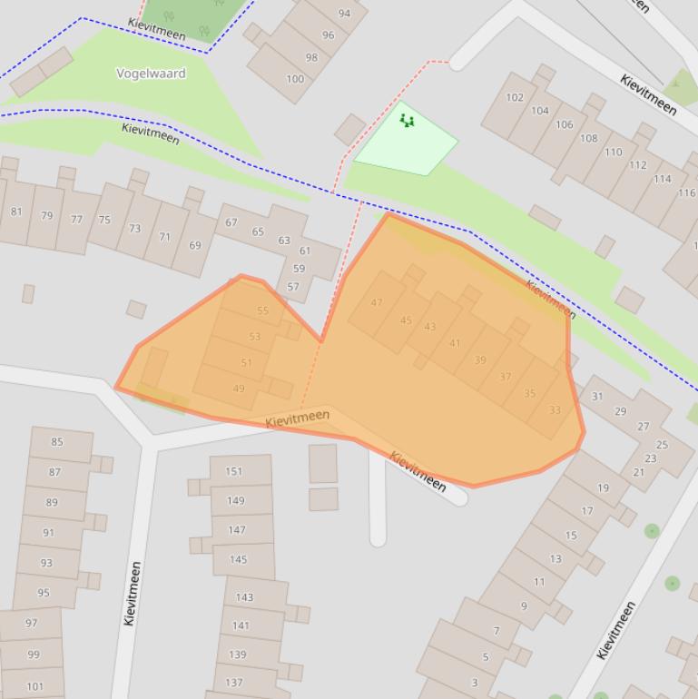 Kaart van postcodegebied 3844XB.