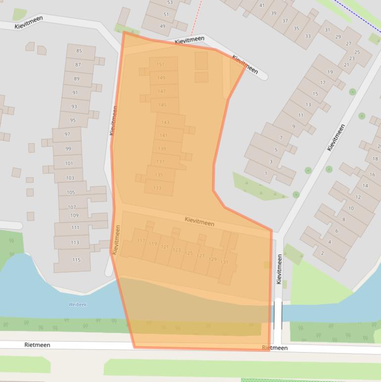 Kaart van postcodegebied 3844XE.