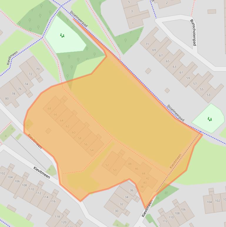 Kaart van postcodegebied 3844XH.
