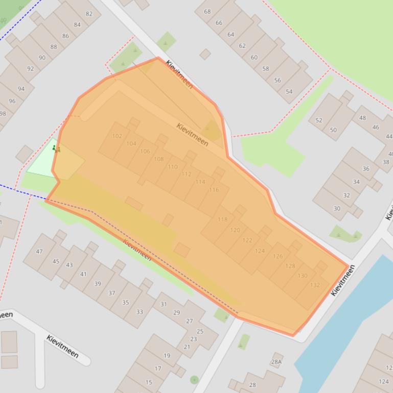 Kaart van postcodegebied 3844XK.