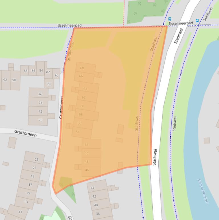 Kaart van postcodegebied 3844ZE.