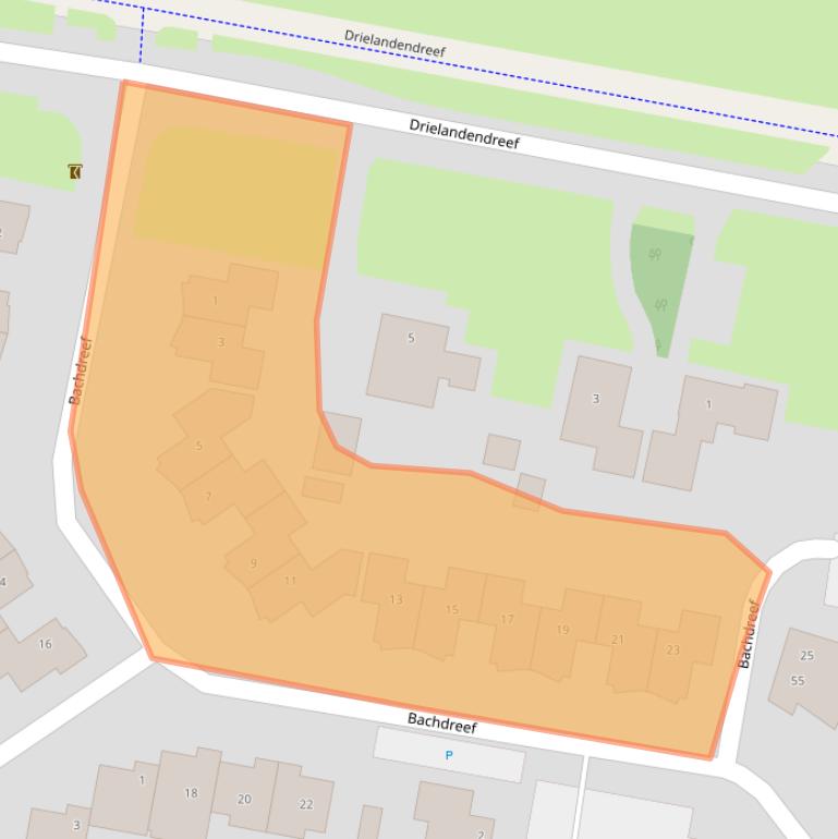 Kaart van postcodegebied 3845AB.