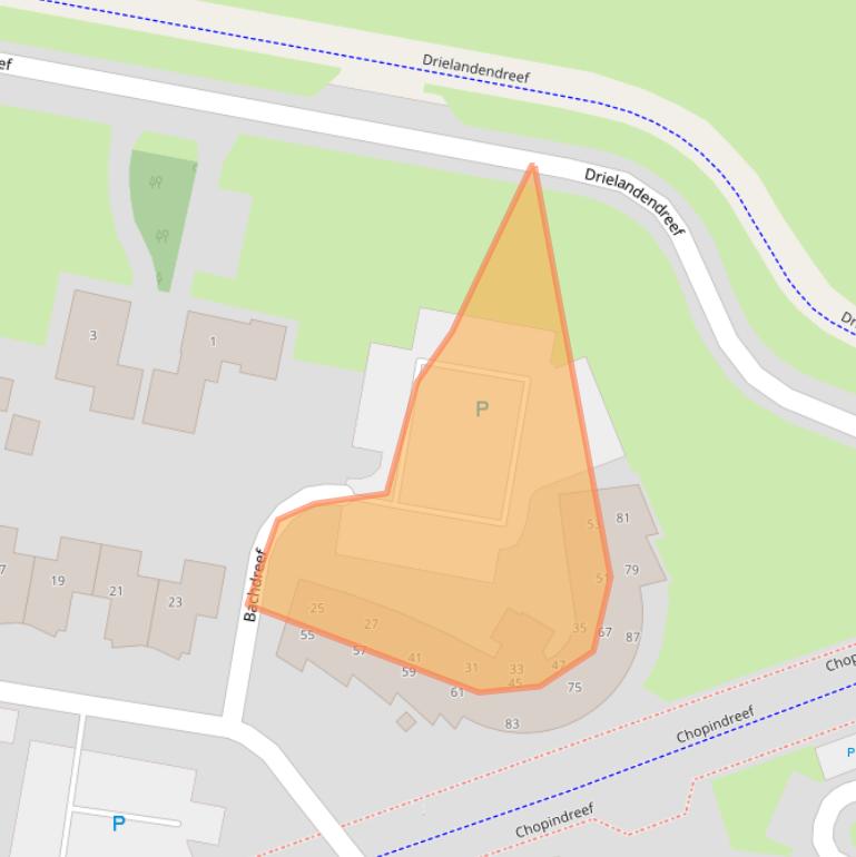 Kaart van postcodegebied 3845AC.