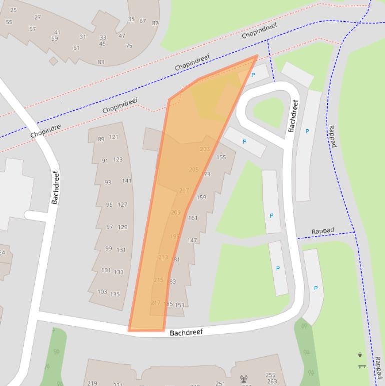 Kaart van postcodegebied 3845AH.