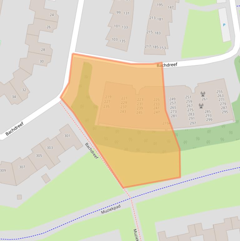 Kaart van postcodegebied 3845AJ.