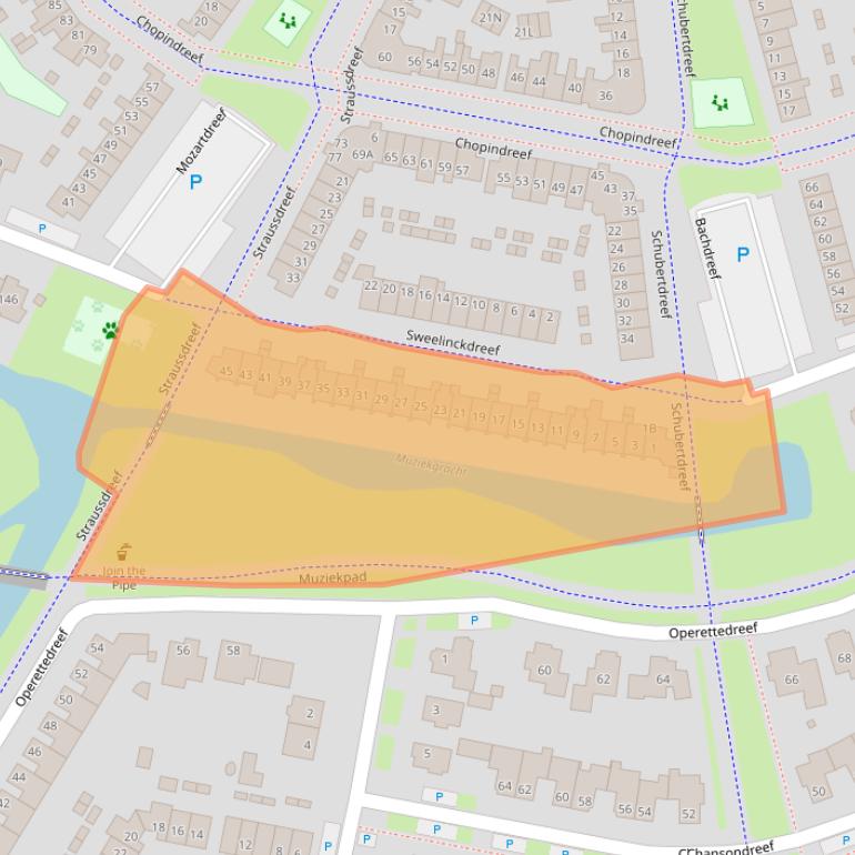 Kaart van postcodegebied 3845AW.