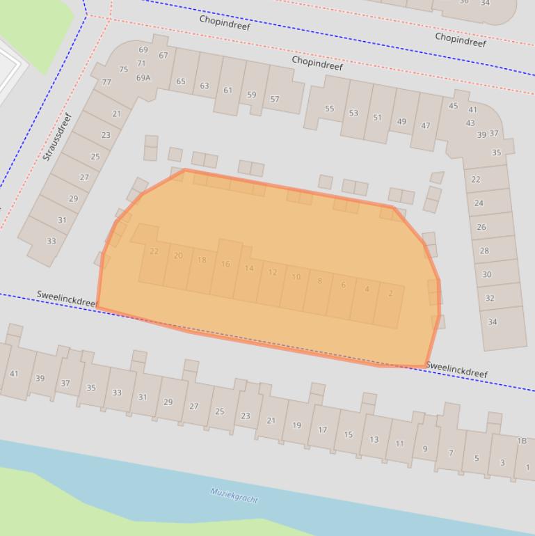 Kaart van postcodegebied 3845AX.