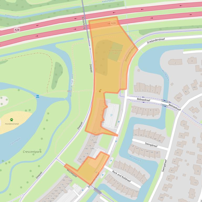 Kaart van postcodegebied 3845CB.