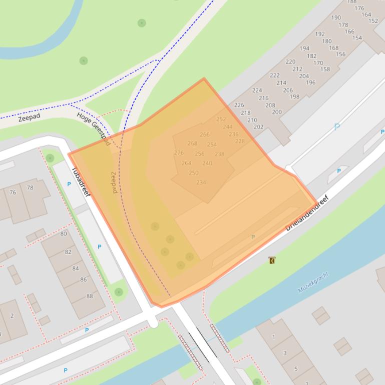 Kaart van postcodegebied 3845CH.