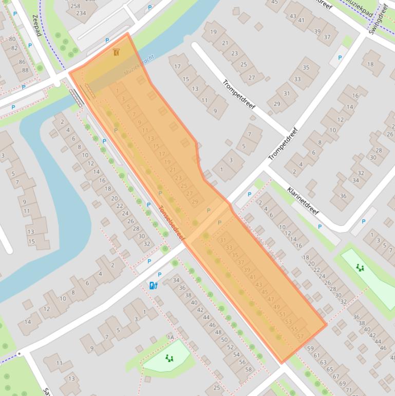 Kaart van postcodegebied 3845CR.