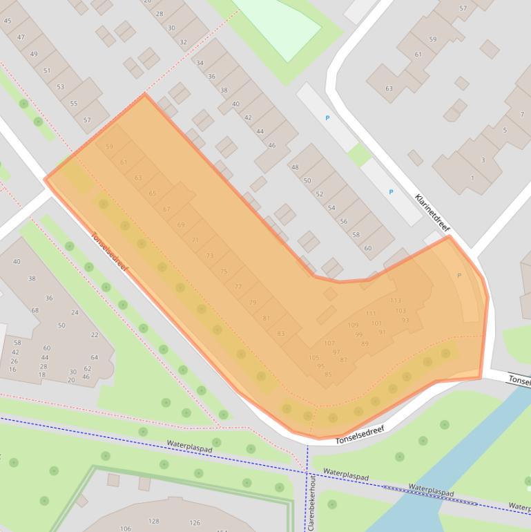 Kaart van postcodegebied 3845CS.