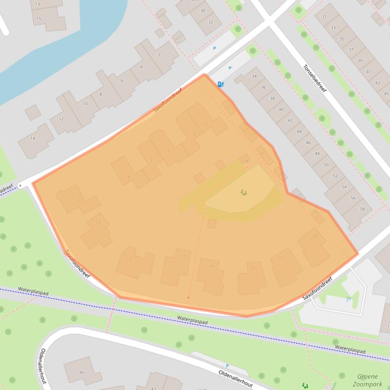 Kaart van postcodegebied 3845CV.