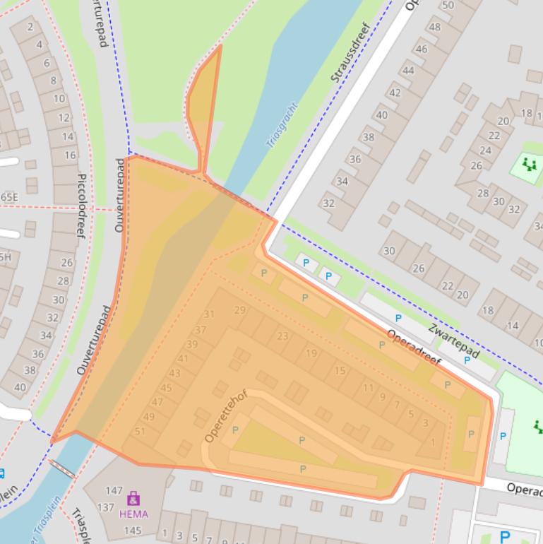 Kaart van postcodegebied 3845DK.