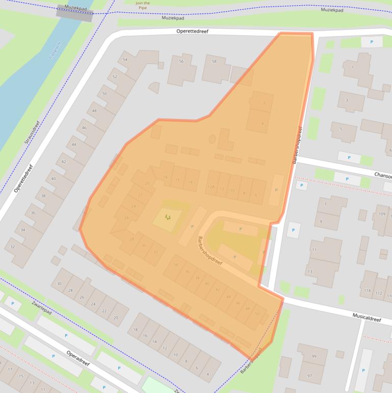 Kaart van postcodegebied 3845DP.