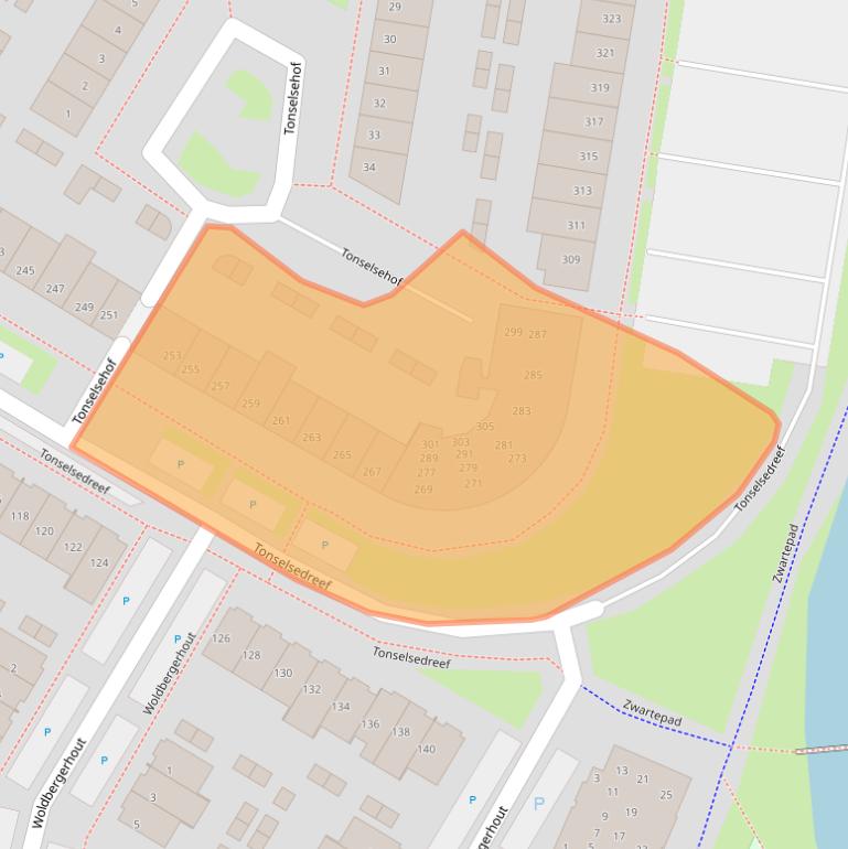 Kaart van postcodegebied 3845DS.