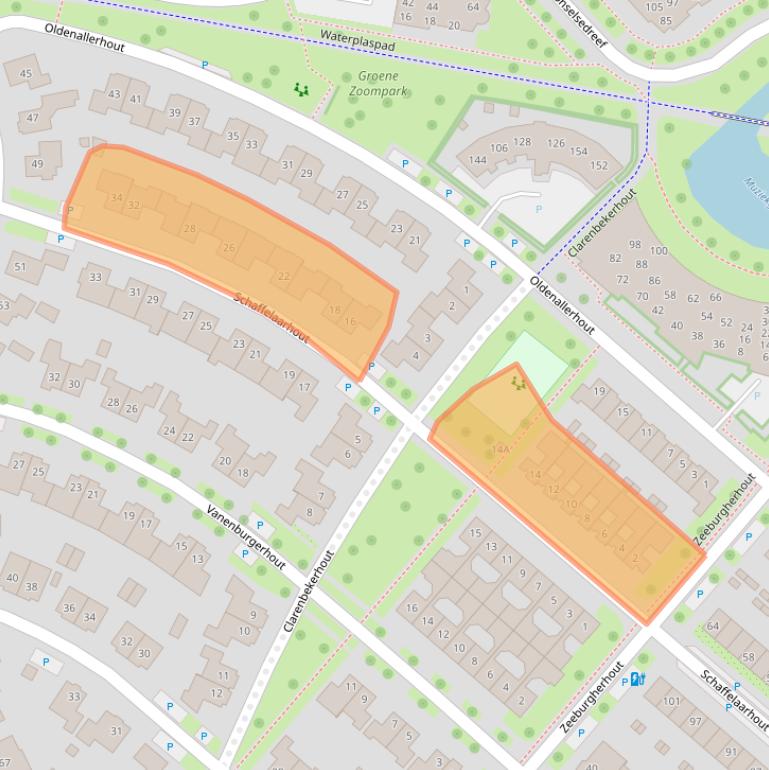 Kaart van postcodegebied 3845EG.