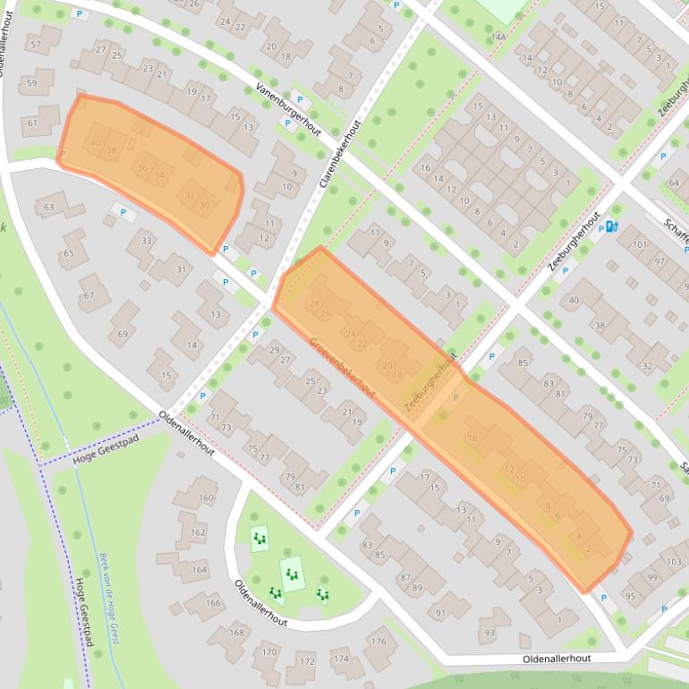 Kaart van postcodegebied 3845EL.