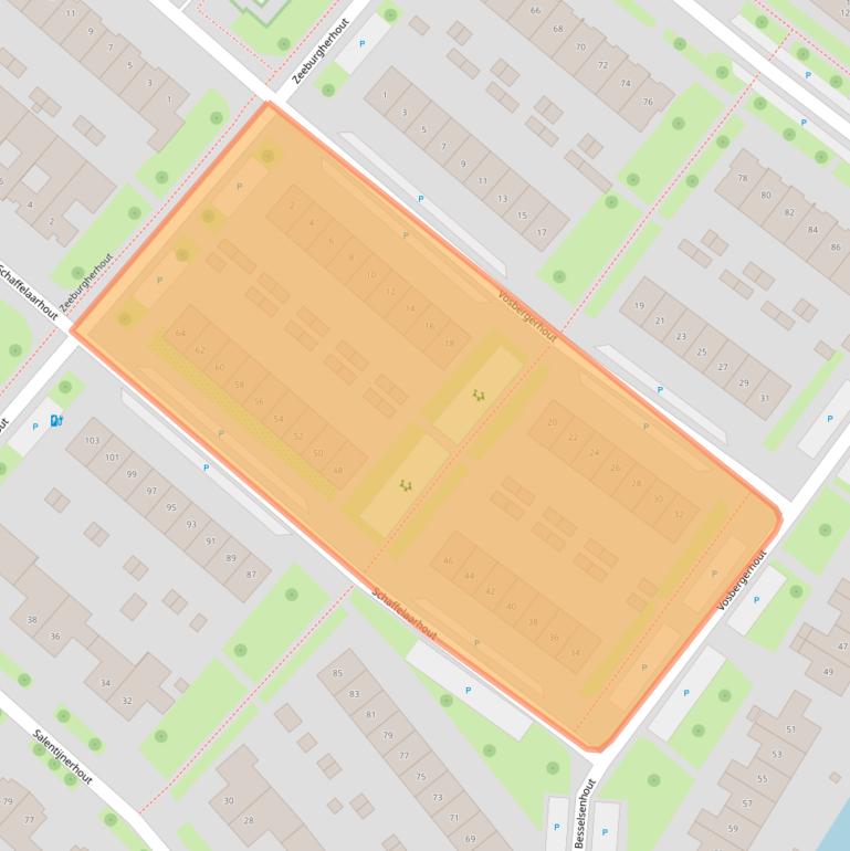 Kaart van postcodegebied 3845ER.