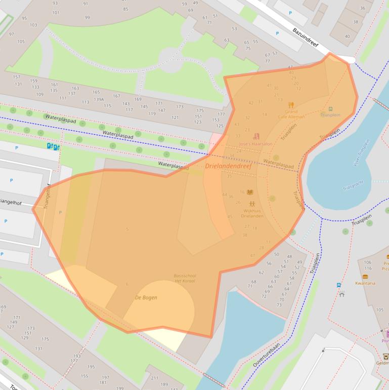 Kaart van postcodegebied 3845GC.