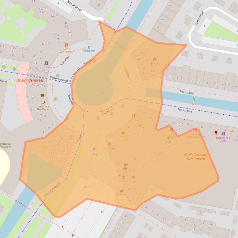 Kaart van postcodegebied 3845GD.