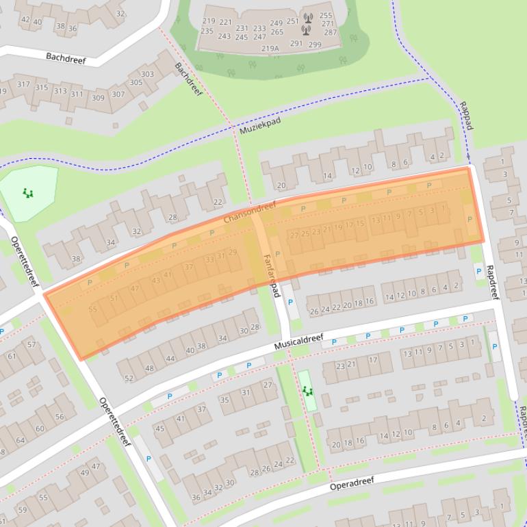 Kaart van postcodegebied 3845GE.