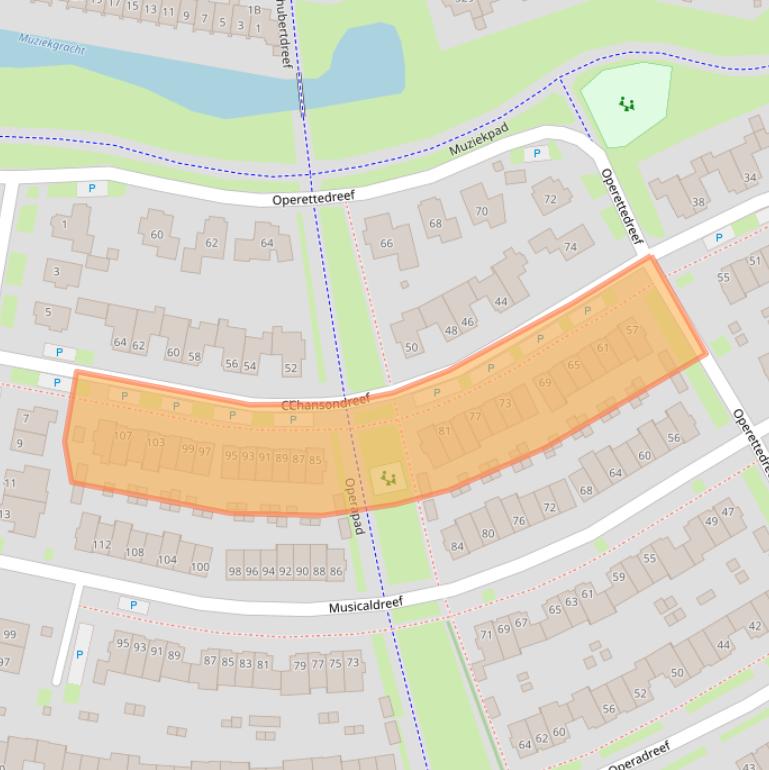 Kaart van postcodegebied 3845GG.