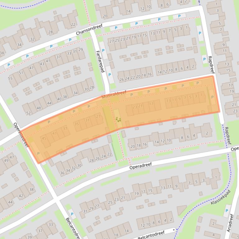 Kaart van postcodegebied 3845GH.