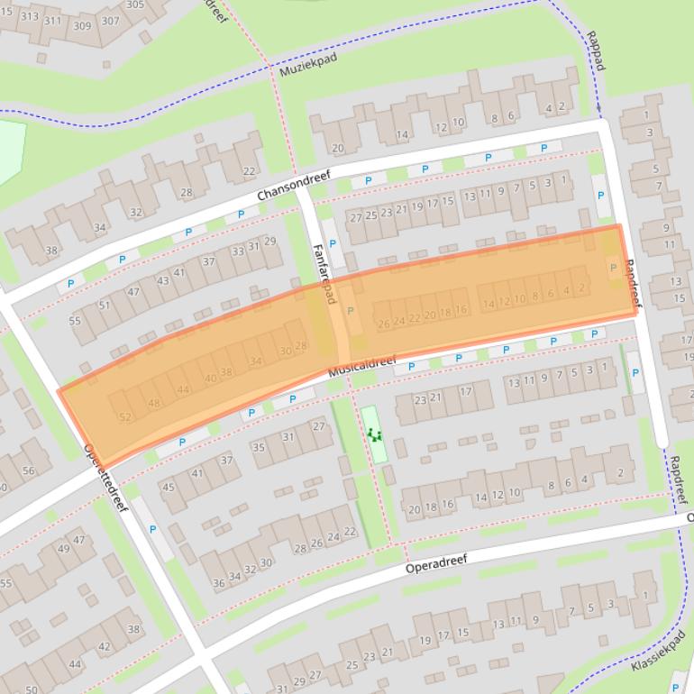 Kaart van postcodegebied 3845GK.