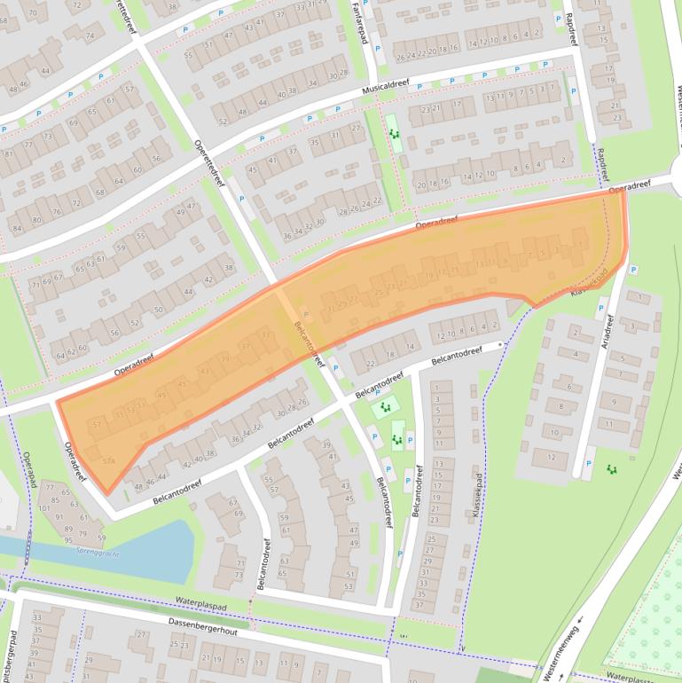 Kaart van postcodegebied 3845GM.