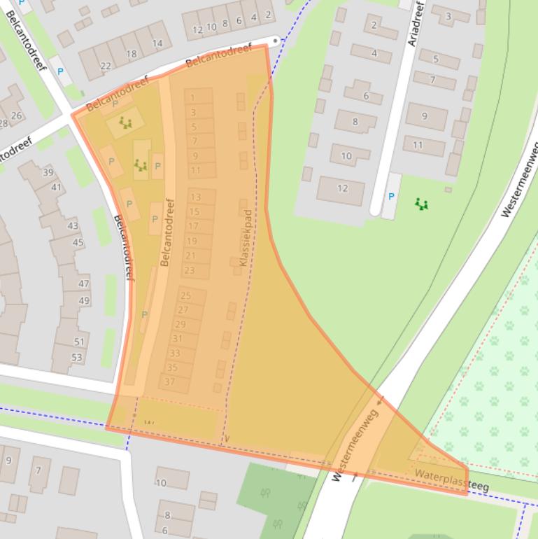 Kaart van postcodegebied 3845GV.