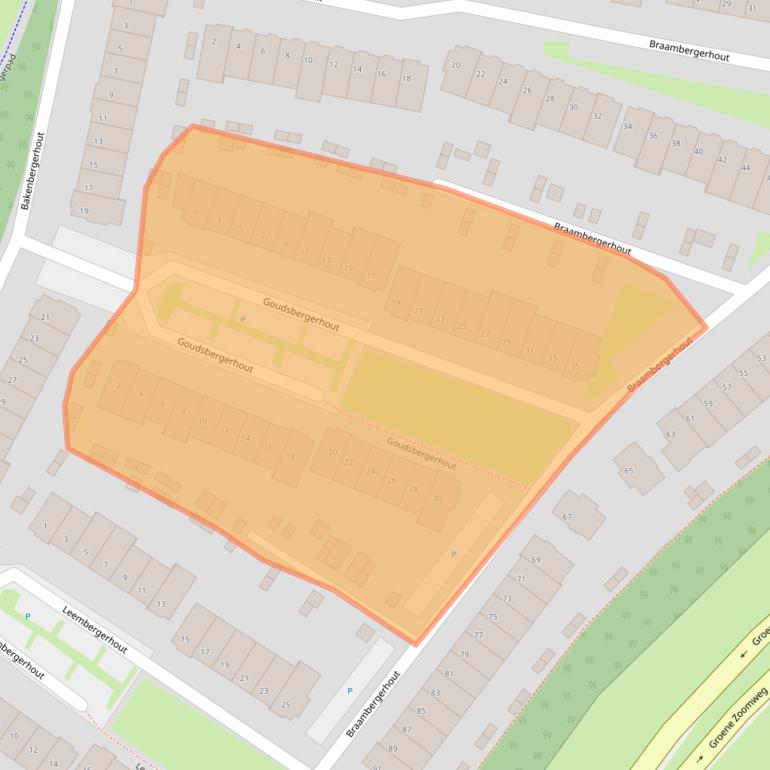 Kaart van postcodegebied 3845HN.