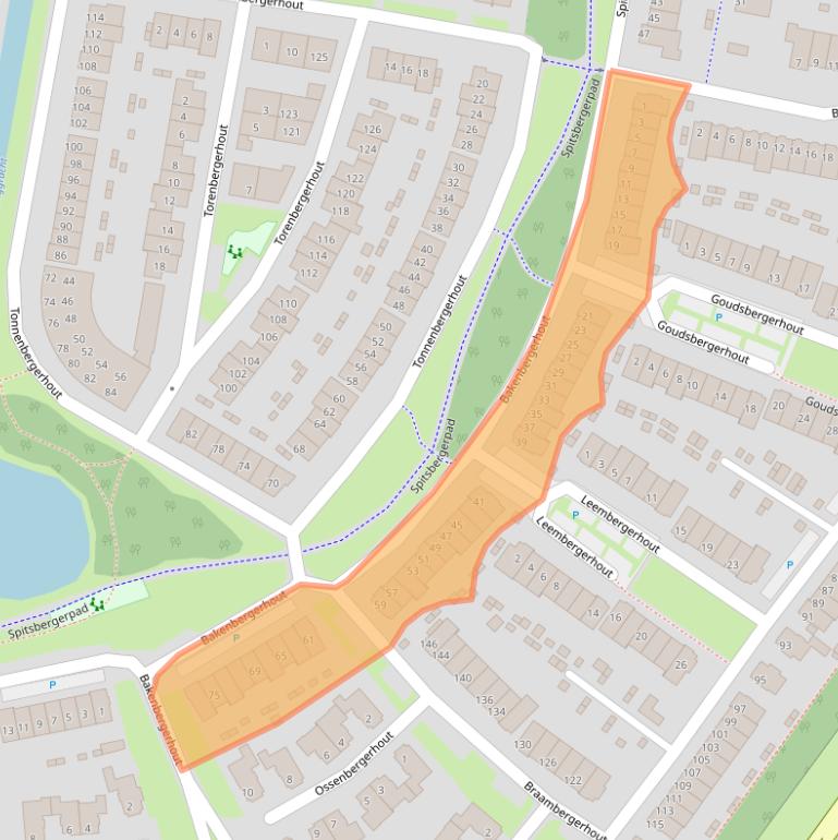 Kaart van postcodegebied 3845HW.