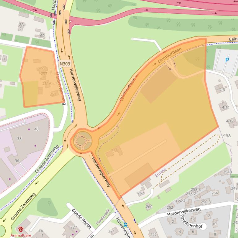 Kaart van postcodegebied 3845LD.