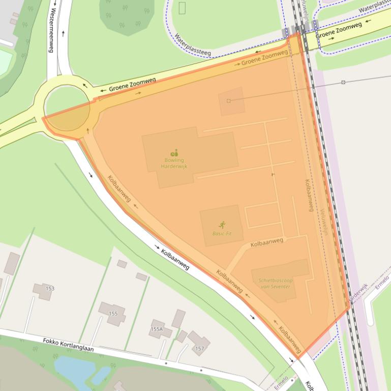 Kaart van postcodegebied 3845LJ.