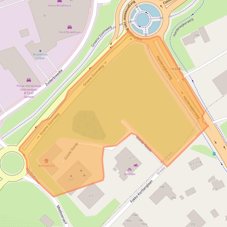 Kaart van postcodegebied 3845MD.