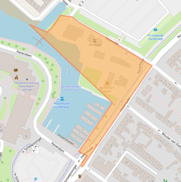 Kaart van postcodegebied 3846AC.