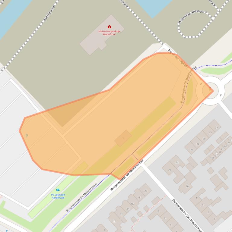 Kaart van postcodegebied 3846AD.