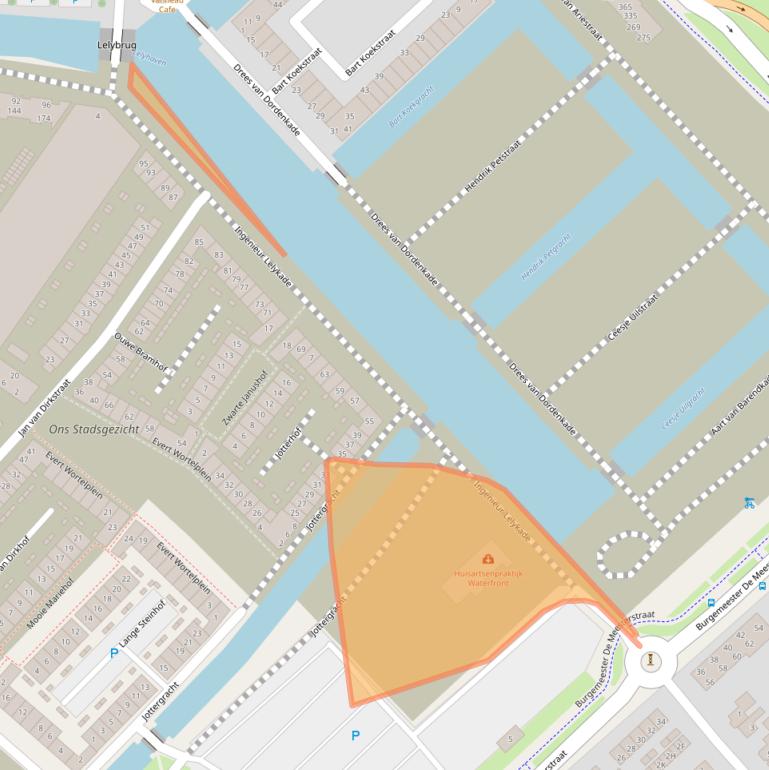 Kaart van postcodegebied 3846AE.