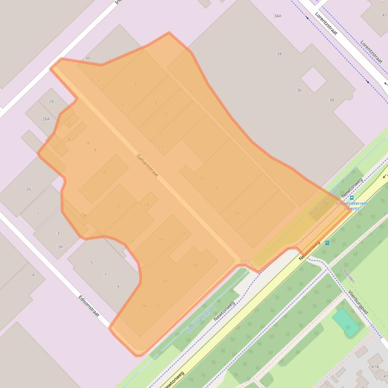 Kaart van postcodegebied 3846AT.