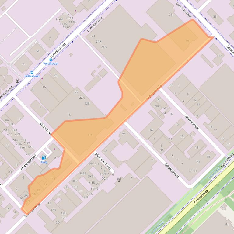 Kaart van postcodegebied 3846BB.