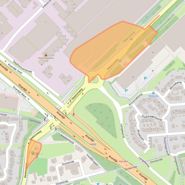 Kaart van postcodegebied 3846BJ.
