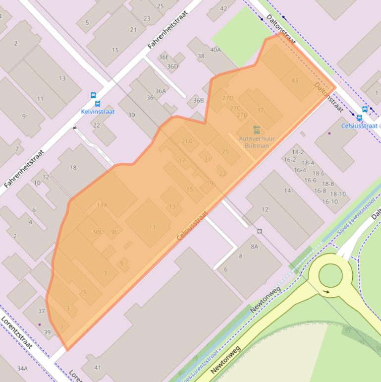 Kaart van postcodegebied 3846BK.