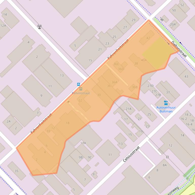 Kaart van postcodegebied 3846BN.