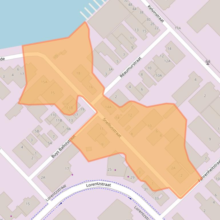 Kaart van postcodegebied 3846BT.