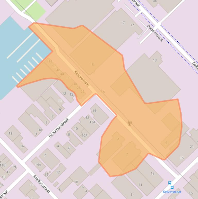 Kaart van postcodegebied 3846BV.