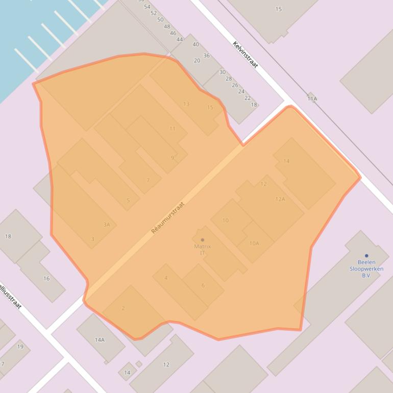 Kaart van postcodegebied 3846BZ.