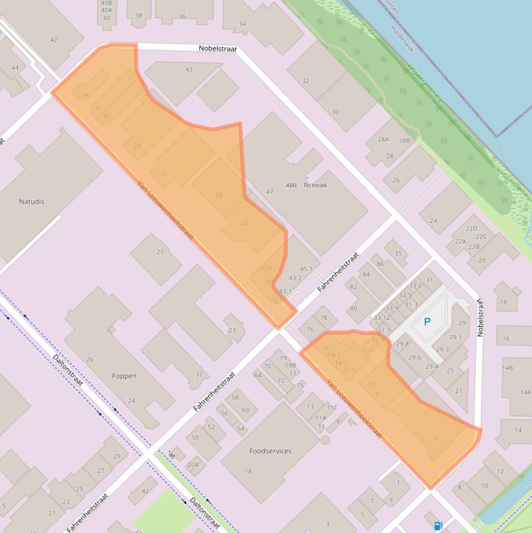 Kaart van postcodegebied 3846CB.