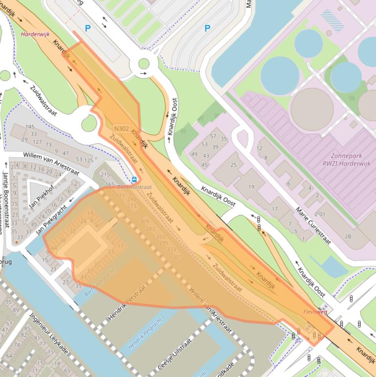 Kaart van postcodegebied 3846GE.